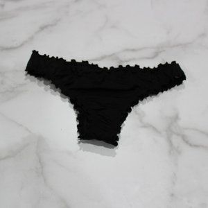 Shade & Shore Black Ruffle Cheeky Bottom sz M